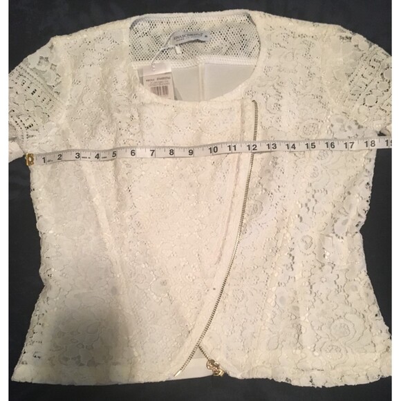 🎯3 for $30🎯 NWT Rinascimento M white lace faux wrap Giacca Jacket Romance - Picture 6 of 10